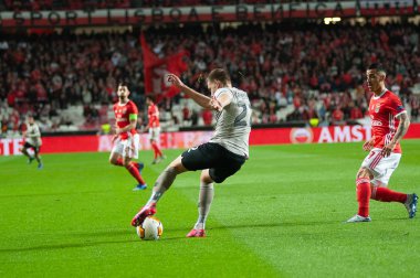 Lizbon, Portekiz - 27 Şubat 2020: Estadio Da Luz 'daki Avrupa Ligi maçında Nikolay Matviyenko