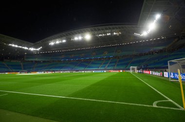 Leipzig, Almanya - 20 Mart 2020: Leipzig Arena Tottenham maçından önce