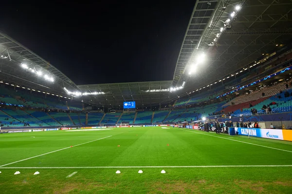Leipzig, Almanya - 20 Mart 2020: Leipzig Arena Tottenham maçından önce