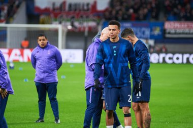 Leipzig, Almanya - 20 Mart 2020: Leipzig-Tottenham maçında Dele Bamidele Jermaine Alli 