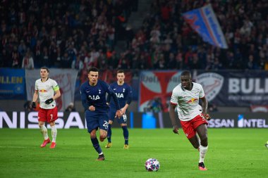 Leipzig, Almanya - 20 Mart 2020: Leipzig-Tottenham maçında Dele Bamidele Jermaine Alli 