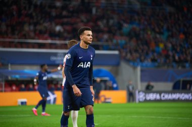 Leipzig, Almanya - 20 Mart 2020: Leipzig-Tottenham maçında Dele Bamidele Jermaine Alli 