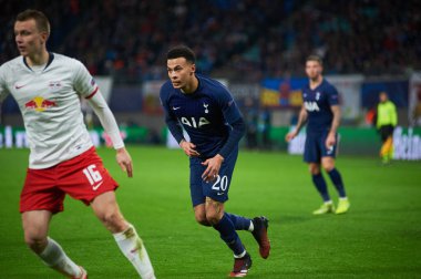 Leipzig, Almanya - 20 Mart 2020: Leipzig-Tottenham maçında Dele Bamidele Jermaine Alli 