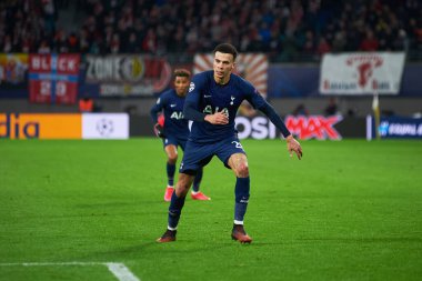 Leipzig, Almanya - 20 Mart 2020: Leipzig-Tottenham maçında Dele Bamidele Jermaine Alli 