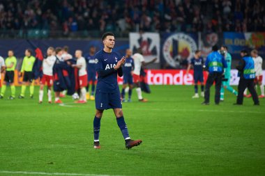 Leipzig, Almanya - 20 Mart 2020: Leipzig-Tottenham maçında Dele Bamidele Jermaine Alli 