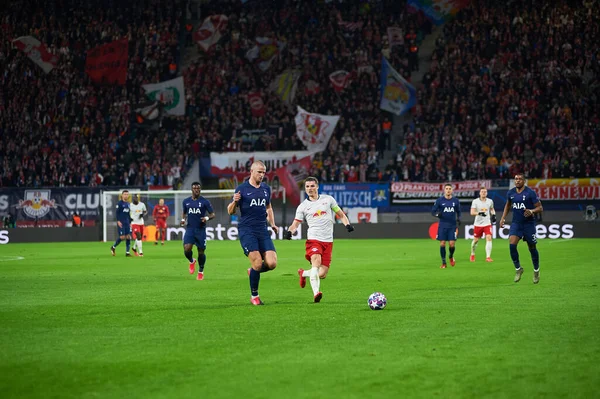 Leipzig Alemania Marzo 2020 Marcel Sabitzer Durante Partido Leipzig Tottenham — Foto de Stock