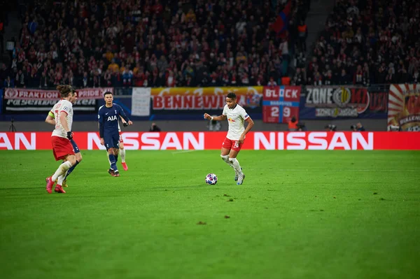 Leipzig Alemanha Março 2020 Christopher Nkunku Sabizer Celso Durante Partida — Fotografia de Stock