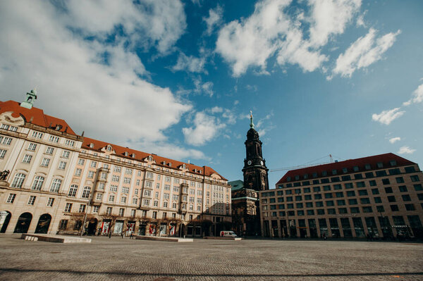 DRESDEN, Germany - March 13, 2020: Altmarkt