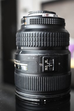 Eski kamera lensi. Geniş mercek. Fotoğraf teması