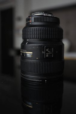 Eski kamera lensi. Geniş mercek. Fotoğraf teması