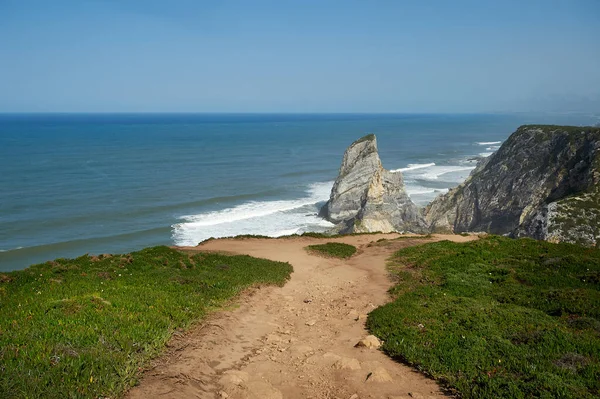 Batu Pantai Eropa Praia Ursa — Stok Foto