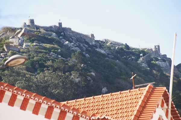 Синатра Португалия Февраля 2020 Года Замок Синтра Каштелу Дус Мурос — стоковое фото