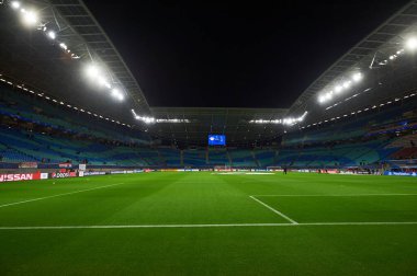 Leipzig, Almanya - 20 Mart 2020: Leipzig Arena UEFA Şampiyonlar Ligi - Tottenham maçı sırasında