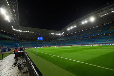 Leipzig, Almanya - 20 Mart 2020: Leipzig Arena UEFA Şampiyonlar Ligi - Tottenham maçı sırasında
