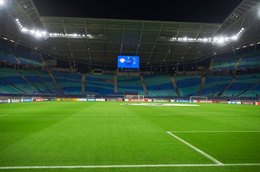 Leipzig, Almanya - 20 Mart 2020: Leipzig Arena UEFA Şampiyonlar Ligi - Tottenham maçı sırasında