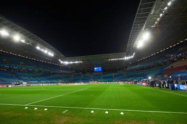 Leipzig, Almanya - 20 Mart 2020: Leipzig Arena UEFA Şampiyonlar Ligi - Tottenham maçı sırasında