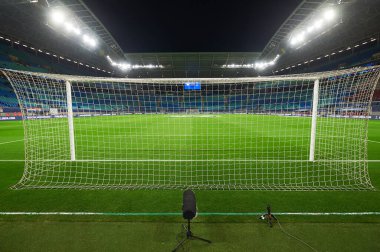 Leipzig, Almanya - 20 Mart 2020: Leipzig Arena UEFA Şampiyonlar Ligi - Tottenham maçı sırasında