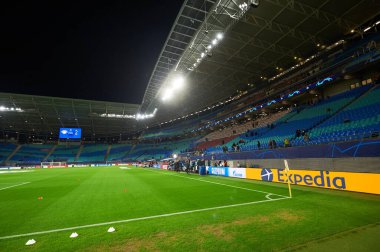 Leipzig, Almanya - 20 Mart 2020: Leipzig Arena UEFA Şampiyonlar Ligi - Tottenham maçı sırasında