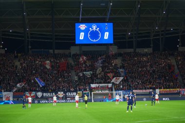 Leipzig, Almanya - 20 Mart 2020: Leipzig Arena UEFA Şampiyonlar Ligi - Tottenham maçı sırasında