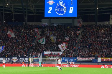 Leipzig, Almanya - 20 Mart 2020: Leipzig Arena UEFA Şampiyonlar Ligi - Tottenham maçı sırasında