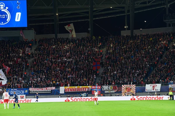 Leipzig, Almanya - 20 Mart 2020: Leipzig Arena UEFA Şampiyonlar Ligi - Tottenham maçı sırasında