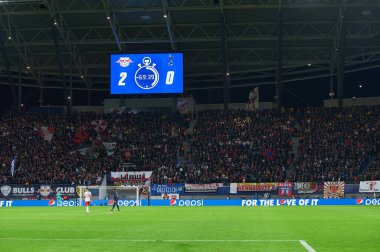 Leipzig, Almanya - 20 Mart 2020: Leipzig Arena UEFA Şampiyonlar Ligi - Tottenham maçı sırasında