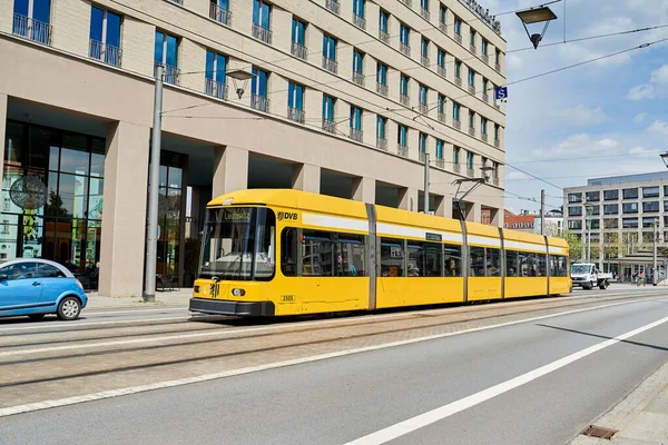 Dresden Tyskland Maj 2017 Dresden Spårvagn Dvb Väg — Stockfoto