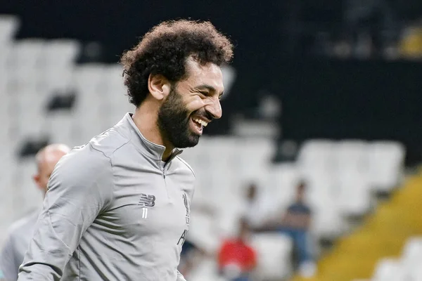 Istanbul Turkiet Augusti 2019 Porträtt Liverpool Spelaren Mohammed Salah Pre — Stockfoto