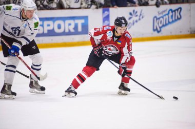 Druzkovka, Ukrayna - 11 Ocak 2020: Donbass, Dinamo Harkiv 'e karşı Ukrayna Hokey Ligi