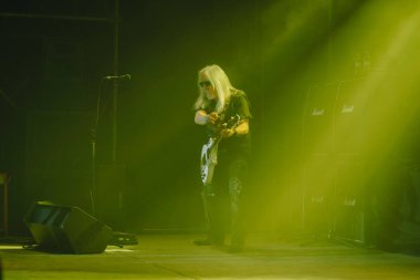 Kharkiv, Ukrayna - 27 Nisan 2017: Uriah Heep 'ten Mick Box