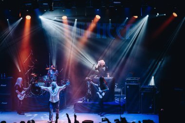 Kharkiv, Ukrayna - 27 Nisan 2017: Uriah Heep canlı yayın