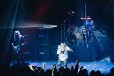 Kharkiv, Ukrayna - 27 Nisan 2017: Uriah Heep canlı yayın