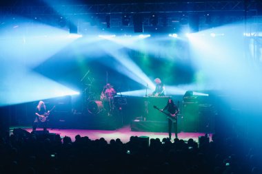 Kharkiv, Ukrayna - 27 Nisan 2017: Uriah Heep canlı yayın