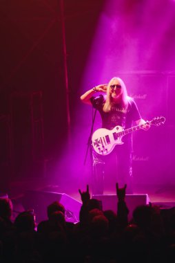 Kharkiv, Ukrayna - 27 Nisan 2017: Uriah Heep 'ten Mick Box