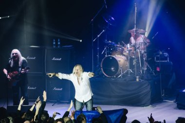 Kharkiv, Ukrayna - 27 Nisan 2017: Uriah Heep canlı yayın