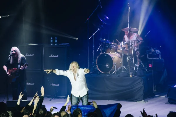 Kharkiv, Ukrayna - 27 Nisan 2017: Uriah Heep canlı yayın
