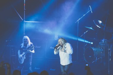 Kharkiv, Ukrayna - 27 Nisan 2017: Uriah Heep 'ten Bernie Shaw