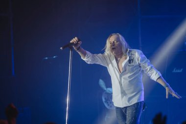 Kharkiv, Ukrayna - 27 Nisan 2017: Uriah Heep 'ten Bernie Shaw
