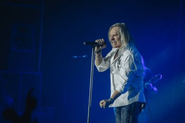 Kharkiv, Ukrayna - 27 Nisan 2017: Uriah Heep 'ten Bernie Shaw
