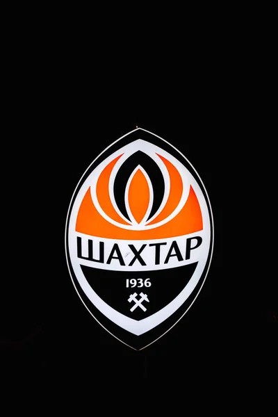 Kharkiv Ukraine October 2018 Logo Shakhtar Metallist Stadium Match Shakhtar — Stock Photo, Image