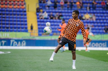 Kharkiv, Ukrayna - 14 Eylül 2019 Ukrayna Prömiyer Ligi maçında Marcos Antonio