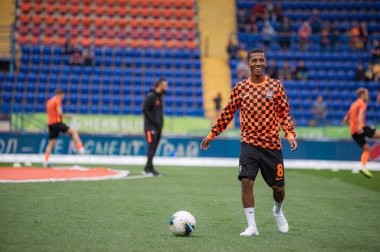 Kharkiv, Ukrayna - 14 Eylül 2019 Ukrayna Prömiyer Ligi maçında Marcos Antonio