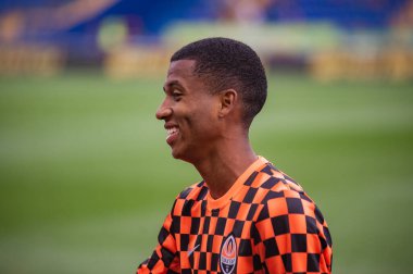 Kharkiv, Ukrayna - 14 Eylül 2019 Ukrayna Prömiyer Ligi maçında Marcos Antonio