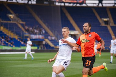 Kharkiv, Ukrayna - 14 Eylül 2019: Ukrayna Prömiyer Ligi Shakhtar-Zorya maçı sırasında