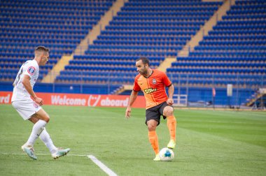 Kharkiv, Ukrayna - 14 Eylül 2019: Ukrayna Prömiyer Ligi Shakhtar-Zorya maçı sırasında