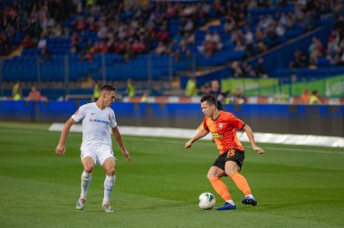 Kharkiv, Ukrayna - 14 Eylül 2019: Yevhen Konoplyanka Ukrayna Premier Ligi Shakhtar Donetsk - Zorya Luhansk maçında