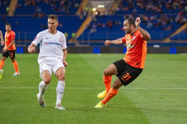 Kharkiv, Ukrayna - 14 Eylül 2019: Ukrayna Prömiyer Ligi Shakhtar-Zorya maçı sırasında