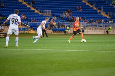 Kharkiv, Ukrayna - 14 Eylül 2019: Marlos Ukrayna Prömiyer Ligi Shakhtar-Zorya maçı sırasında