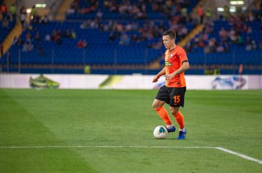 Kharkiv, Ukrayna - 14 Eylül 2019: Yevhen Konoplyanka Ukrayna Premier Ligi Shakhtar Donetsk - Zorya Luhansk maçında