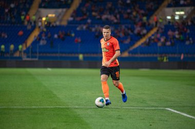 Kharkiv, Ukrayna - 14 Eylül 2019: Yevhen Konoplyanka Ukrayna Premier Ligi Shakhtar Donetsk - Zorya Luhansk maçında